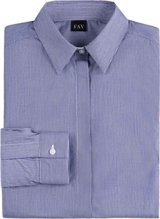 Fay Camicia aderente a righe - Blu