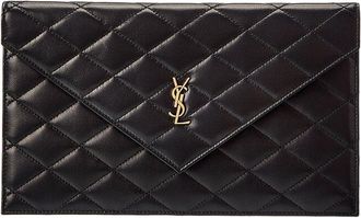 Saint Laurent Paris Quilted Leather Pouch