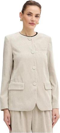 A|X Armani Exchange Corduroy Blazer - Dames - Blazers - Beige - M - Polyester - Jassen
