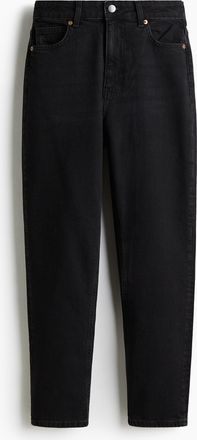 H&M Slim Fit Mom High Ankle Jeans - Schwarz