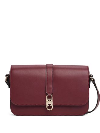 Tommy Hilfiger logo-plaque crossbody bag - women - Polyurethane - One Size - Red