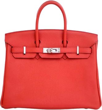 Herm&egrave;s Borsa a mano Birkin Retourne 25 in pelle Togo 2016 - Rosso
