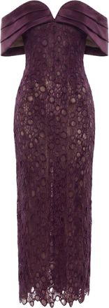 Saiid Kobeisy Midi Guipure Dress