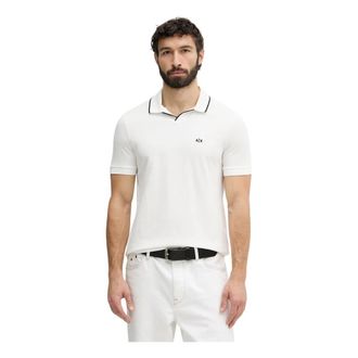 A|X Armani Exchange Klassiek Poloshirt - Heren - Polos - Beige - M - Katoen - Tops