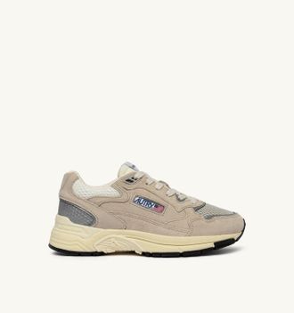 Autry SNEAKERS HYPERWAY IN MESH E SUEDE SAND E ARGENTO