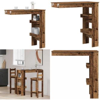 vidaXL Bancone da Muro Legno Antico 102x45x103,5cm Legno Multistrato - Bancone in legno - Bancone moderno