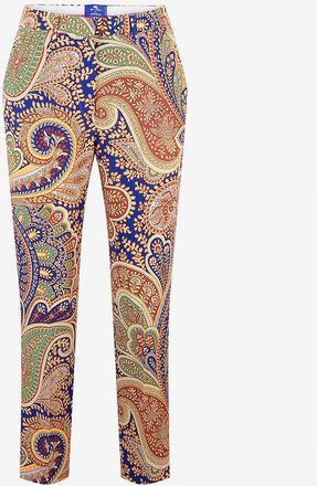 Etro Zigarettenhose aus Twill Paisley Etro x Bong&eacute;nie