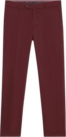 Brooks Brothers Slim Fit Katoenen Chinos - Heren - Chinos - Rood - W36 - Katoen - Broeken