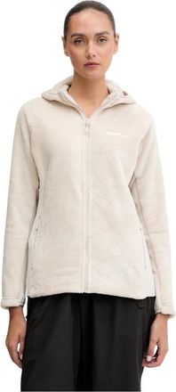 Jack Wolfskin Rotwand Hooded FZ - Dames - Fleece jassen - Beige - S - Wol - Fitness