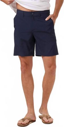 The Normal Brand Solid Hybrid Shorts In Navy