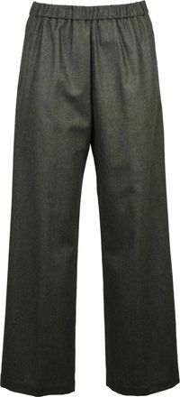 Aspesi Wide-Leg Trousers with Elastic Waistband and Comfortable Fit