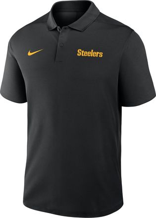 Nike Pittsburgh Steelers Wordmark Victory Nike Mens Dri-FIT NFL Polo in Black | 035800A7L-P3P