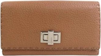 Fendi Pre-owned Lederen Portemonnee - Dames - Vintage Accessoires - Bruin - ONE Size - Leer - Vintage