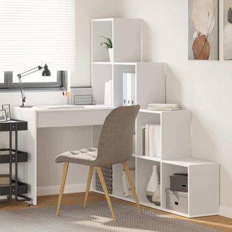 vidaXL Vidaxl Scrivania Ad Angolo Bianco 101,5 X 149,5 X 149,5 Cm