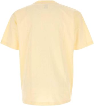 New Balance Mens Yellow Cotton T-Shirt Calcium Exterior