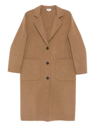 DIEGA Maiko coat - women - Nylon/Wool - L - Brown
