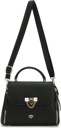 Generic Small Crossbody Handbag for Women with Top Handle, Trapezoid Grab Bag with Chain Detail, Adjustable Shoulder Strap, PU Leather Satchel for Daily Use (