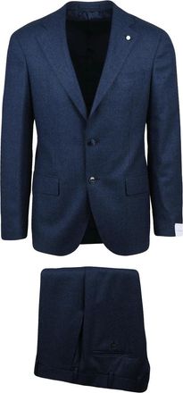 Lubiam Virgin Wool Stretch Sartorial Suit With Rounded Jacket And Slim-Fit Trousers