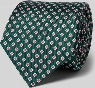 Blick. Krawatte aus Seide mit Allover-Muster in Gruen, Gr&ouml;&szlig;e 1