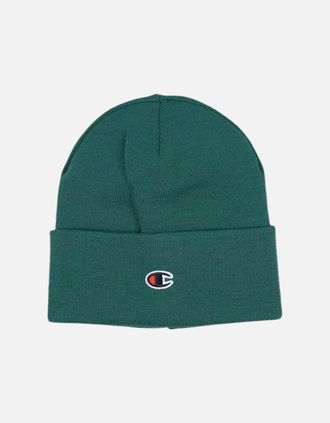 Champion Mens CHAMPION Mens Beanie Hat Winter Warm Thick knitted Ribbed Outdoor Unisex Caps - Green