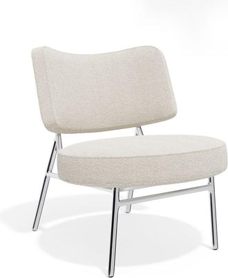 Sia Home Sill&oacute;n de sal&oacute;n tejido boucl&eacute; crema