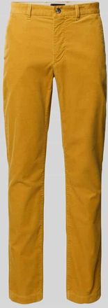 Tommy Hilfiger Straight Leg Cordhose aus Baumwoll-Mix Modell DENTON in GELB, Größe 31/32