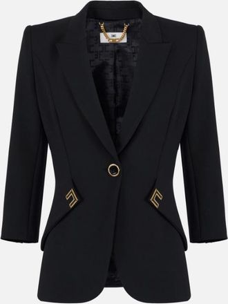 Elisabetta Franchi Jacke aus doppellagigem Stretch-Krepp
