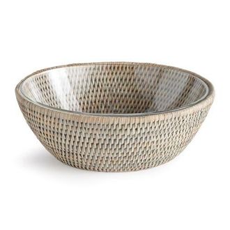 Napa Home & Garden Burma Rattan Serving Bowl in Gray at Nordstrom