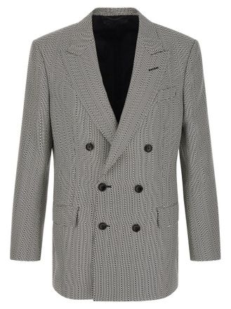 Tom Ford Black Peaked Lapel Blazer
