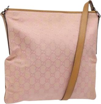 Gucci Pre-owned Canvas gucci-bags - Dames - Vintage Schoudertas - Roze - ONE Size - Vintage