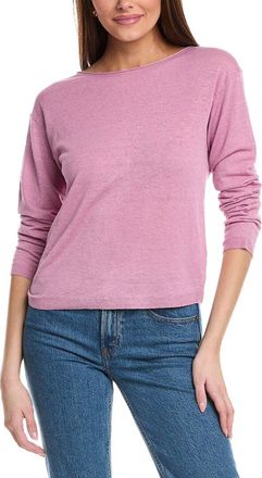 Vince Dropped-Shoulder Boat Neck Linen-Blend Sweater