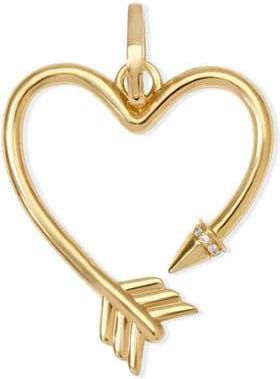 Adina Reyter Diamond Heart Necklace Enhancer in Yellow Gold at Nordstrom