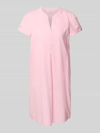 Jake*s Casual Knielanges Kleid mit V-Ausschnitt in Fuchsia, Gr&ouml;&szlig;e 36