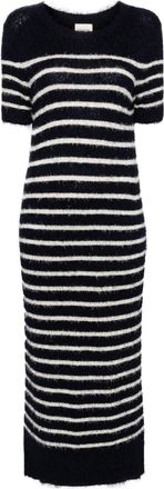 Khaite stripe-pattern knitted tube dress - women - Cashmere/Silk - S - Blue