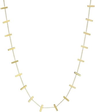 Jennifer Meyer Collana Cross Bar in oro giallo 14 carati