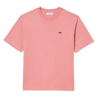 Lacoste Dames/Dames Pima Katoen Relaxed Fit T-Shirt (Roze)