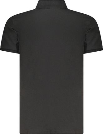 Calvin Klein Embroidered Logo Cotton Polo Shirt - Black