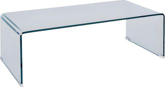 Vente-Unique Mesa de centro ALONZO - Cristal templado curvado