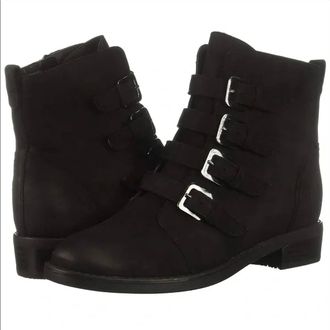 Blondo Elana Nubuck Suede Leather Ankle Boots In Black