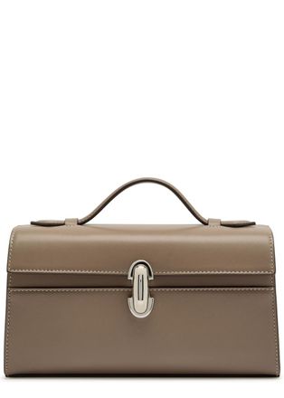 Savette Symmetry Leather Pochette - Taupe - One Size