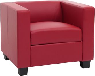 Hhg Hhg - Sill&oacute;n Lille, Cuero, Rojo