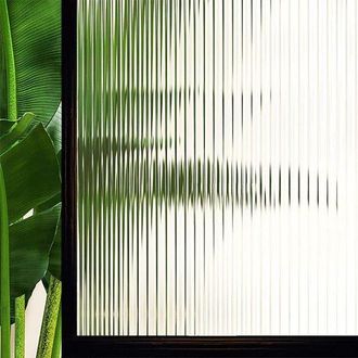 No Brand L&aacute;mina Electrost&aacute;tica Para Ventanas Con Franjas Verticales, Pel&iacute;cula Opaca Para Vidrio, 44,5 X 200 Cm