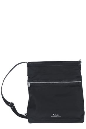 A.P.C. Black Rectangular Nylon Crossbody Bag