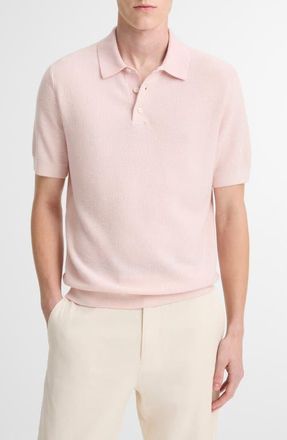 Vince Geometric Jacquard Polo Sweater in Paradise/Classic at Nordstrom, Size Xx-Large