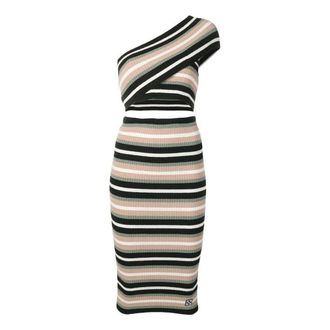 Off-white (WMNS) Off-White Criss Cross Knit Dress Multi-Color OWHI008R19D010579900