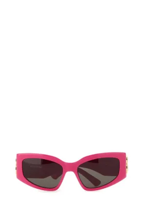Balenciaga Womens Fuchsia Acetate Bossy Cat Sunglasses Brightpink Exterior: Occhiali Da Sole