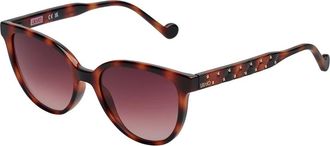 Liu Jo Ronde acetaat zonnebril met sterren details - Dames - Zonnebrillen - Bruin - ONE Size - Accessoires