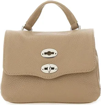 Zanellato Compact Textured Leather Handbag With Dual Closure
