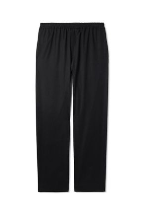 The Row Jonah Wide-Leg Stretch Cotton and Cashmere-Blend Trousers
