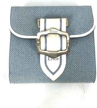Dior Blue Canvas Wallet (Bi-Fold) (Pre-Owned)